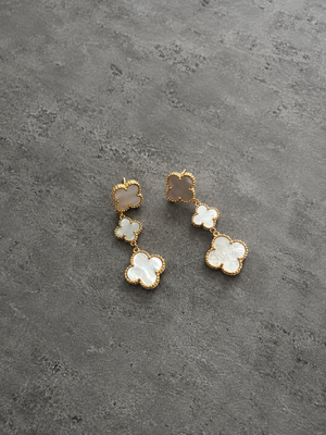 White Clover Drop Earrings – Great Condition